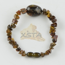 Amber bracelet Small bracelet irregular green